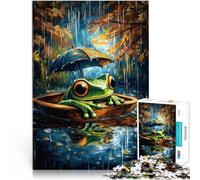 puzzle 1000 pezzi per adulti Rana sotto la pioggia Antistress Vacanza in patria Uccidere il tempo offerte come regali per tutta la famiglia 75x50cm