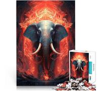puzzle 1000 pezzi per adulti Re Elefante Fiammeggiante per il giocattolo di sfida del gioco educativo Giocattoli per la decorazione della casa 75x50cm