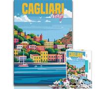 Puzzle 1000 pezzi per adulti, regali Cagliari Italia, giocattoli, giochi educativi, antistress, decorazioni per la casa e regali unici (38x26cm)