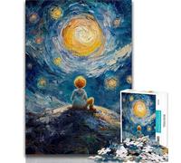 Puzzle 1000 pezzi per adulti regali Il piccolo principe del cielo notturno 1000 pezzi per adulti per gioco educativo sfida giocattolo regalo di compleanno regali arte murale 75x50cm