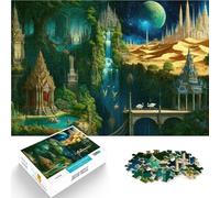puzzle 1000 pezzi per adulti Regni fantasy incantati Difficile da completare ma divertente e umoristico Lista dei desideri con Babbo Natale 38x26cm