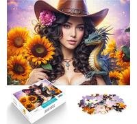 puzzle 1000 pezzi per adulti Regno del Girasole Difficile da completare ma divertente e umoristico Decorazioni e regali unici per la casa 38x26cm