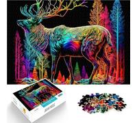 puzzle 1000 pezzi per adulti Renna Aiuta il cervello ad allenare i giocattoli che creano dipendenza per coltivare la pazienza Regalo divertente 75x50cm