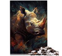 Puzzle 1000 pezzi per adulti Rhino Mystical Beings per Jigsaw Puzzle 26 x 38 cm è ideale come regalo per tutta la famiglia per adolescenti dai 14 anni in su