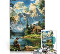 puzzle 1000 pezzi per adulti Rifugio in montagna per il giocattolo di sfida del gioco educativo offerte come regali per tutta la famiglia 52x38cm