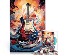 puzzle 1000 pezzi per adulti Risonanza epica della chitarra Gioco impegnativo e gioco in famiglia Adatto per la decorazione del desktop 38x26cm