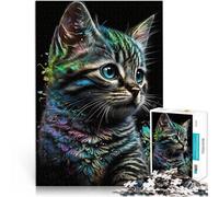 Puzzle - 1000 pezzi per adulti, ritratto di bel gatto, sollievo dallo stress, 26 x 38 cm, sollievo dallo stress staycation uccidere il tempo