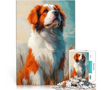 puzzle 1000 pezzi per adulti Ritratto di cane dipinto Giocattoli educativi per l'apprendimento Giochi per famiglie Idee regalo 75x50cm
