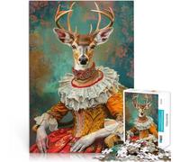 puzzle 1000 pezzi per adulti Ritratto di cervo rococò Giocattoli educativi per l'apprendimento Giochi per famiglie Idee regalo 38x26cm