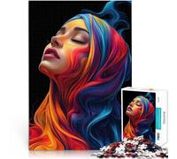 puzzle 1000 pezzi per adulti Ritratto di donna astratta per il giocattolo di sfida del gioco educativo offerte come regali per tutta la famiglia 75x50cm