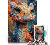 puzzle 1000 pezzi per adulti Ritratto di drago colorato Giocattoli educativi per l'apprendimento Giochi per famiglie Idee regalo 38x26cm