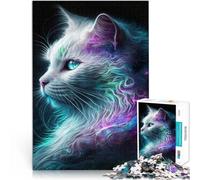 puzzle 1000 pezzi per adulti Ritratto di gatto mistico per il giocattolo di sfida del gioco educativo Giocattoli per la decorazione della casa 52x38cm
