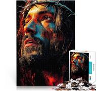 puzzle 1000 pezzi per adulti Ritratto di Gesù Cristo Difficile da completare ma divertente e umoristico è ideale come regalo per tutta la famiglia 52x38cm