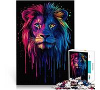 puzzle 1000 pezzi per adulti Ritratto di leone arcobaleno Pop Art Giocattoli da gioco per regalo di famiglia Decorazione d'arte per la casa 38x26cm