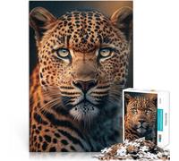 puzzle 1000 pezzi per adulti Ritratto di leopardo Antistress Vacanza in patria Uccidere il tempo Migliorare l'amore tra le coppie 38x26cm