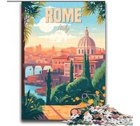 Puzzle 1000 pezzi per adulti Roma Italia, gioco stimolante, giocattoli, decorazione da parete, regali unici per compleanno e Natale, 75x100cm