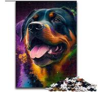 Puzzle 1000 pezzi per adulti, Rottweiler fantasy, puzzle impossibili per adulti, gioco interattivo per famiglie, ideale per adolescenti, rompicapo regalo (dimensioni 38x26cm)