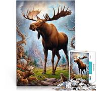 puzzle 1000 pezzi per adulti Safari magico dell'alce Difficile da completare ma divertente e umoristico perché è ideale come regalo per tutta la famiglia 75x50cm