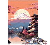 Puzzle 1000 pezzi per adulti Sakura sotto il Monte Fuji Giocattoli educativi Ottimo Regalo per i Giochi 14,96 "x 20,47" per adolescenti da 14 anni e oltre