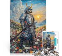 puzzle 1000 pezzi per adulti Samurai nel campo di fiori Giocattoli educativi per l'apprendimento Giochi per famiglie Un'opera d'arte 52x38cm