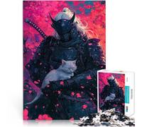 puzzle 1000 pezzi per adulti Samurai silenzioso e gatto Antistress Vacanza in patria Uccidere il tempo Collezione di artisti, Belle arti 52x38cm