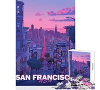 Puzzle 1000 pezzi per adulti San Francisco Estetica Decorazione per la casa Giocattoli Regali di compleanno Gioco pratico Adatto per la decorazione della scrivania Dimensioni 50x75cm
