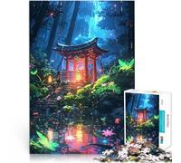 puzzle 1000 pezzi per adulti Santuario luminoso per il giocattolo di sfida del gioco educativo con poster abbinato e foglio di quiz 75x50cm