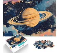puzzle 1000 pezzi per adulti Saturno nello spazio Difficile da completare ma divertente e umoristico perché è ideale come regalo per tutta la famiglia 52x38cm