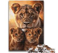 Puzzle 1000 pezzi per adulti Savana africana Leone per età 14 anni e oltre Giochi per famiglie Gioco di Natale Regali per donne 26x38cm