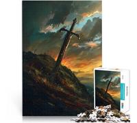 puzzle 1000 pezzi per adulti Scenario della spada di un cavaliere Gioco rompicapo Attività divertenti a casa, regali di compleanno, regali di viaggio, 52x38cm