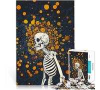 puzzle 1000 pezzi per adulti Scheletro in attesa nel mezzo giocattoli educativi per l'apprendimento Gioco educativo per compleanno e Natale 38x26cm