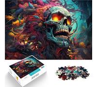 Puzzle 1000 pezzi per adulti scheletro malvagio dall'inferno puzzle decorazione da parete 26 x 38 cm decorazione per la casa e regali unici