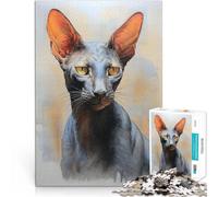 puzzle 1000 pezzi per adulti Schizzo di un gatto orientale a pelo corto Divertimento in famiglia Giocattoli per la decorazione della casa 52x38cm