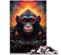 Puzzle 1000 pezzi per adulti, scimmia colorata, giocattoli fai da te, divertenti attività a casa, regalo di compleanno, regali di viaggio, 50 x 75 cm, per 14 anni