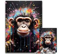 Puzzle 1000 pezzi per adulti, scimmia, puzzle impossibile per adulti, fai da te, regalo per la casa, gioco rompicapo 26X38CM/10,23x14,96 pollici