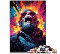 Puzzle 1000 pezzi per Adulti scimmie arrabbiate che imparano Giocattoli educativi 26x38cm Migliorare l'amore Tra Coppie per Adolescenti di 14 Anni e Più