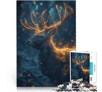 puzzle 1000 pezzi per adulti Scintille di cervo Difficile da completare ma divertente e umoristico Migliorare l'amore tra le coppie 38x26cm