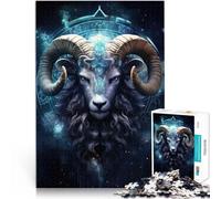 puzzle 1000 pezzi per adulti Segno zodiacale dell'Ariete Gioco intellettuale giocattolo Attività divertenti a casa, regali di compleanno, regali di viaggio, 38x26cm