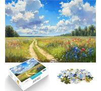 puzzle 1000 pezzi per adulti Sentiero del campo estivo Giocattoli educativi per l'apprendimento Giochi per famiglie decorazione murale 75x50cm