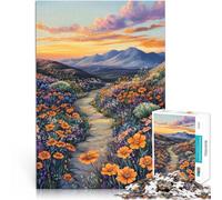 puzzle 1000 pezzi per adulti “Sentiero del tramonto” Fatto di carta,da 14 anni in su Giochi educativi Regali di gioco di Natale。misurare:38x52cm/14.96x20.47pollice