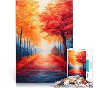puzzle 1000 pezzi per adulti Sentiero nella foresta autunnale Giocattoli per l'intrattenimento in famiglia Ottimi regali e giocattoli 50x70cm