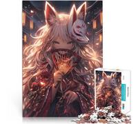 puzzle 1000 pezzi per adulti Serata con le ragazze della Volpe a Nove Code Taglio di precisione con poster abbinato e foglio di quiz 38x26cm