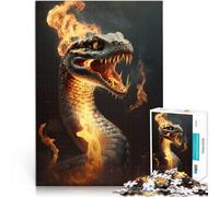 puzzle 1000 pezzi per adulti Serpente con il fuoco per il giocattolo di sfida del gioco educativo Regalo di compleanno, regali, arte murale 50x70cm