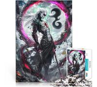 puzzle 1000 pezzi per adulti Signore dei demoni gotici oscuri Gioco impegnativo e gioco in famiglia Lista dei desideri con Babbo Natale 75x50cm