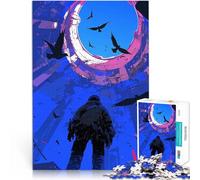 puzzle 1000 pezzi per adulti Silhouette in una città distrutta Giochi educativi Decorazione della casa Decorazioni e regali unici per la casa 75x50cm