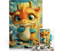 puzzle 1000 pezzi per adulti simpatico animale drago Antistress Vacanza in patria Uccidere il tempo offerte come regali per tutta la famiglia 38x26cm