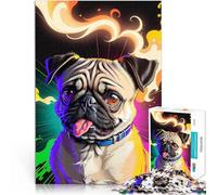 puzzle 1000 pezzi per adulti simpatico cane in stile retrò Giocattoli da gioco per regalo di famiglia Giocattoli per la decorazione della casa 52x38cm