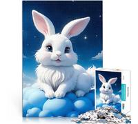 puzzle 1000 pezzi per adulti Simpatico coniglietto bianco sulle nuvole Giochi Giocattoli Regalo Migliorare l'amore tra le coppie 70x100cm