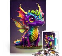 puzzle 1000 pezzi per adulti Simpatico drago arcobaleno 16 Gioco di famiglia antistress sfida difficile Adatto per la decorazione del desktop 75x50cm