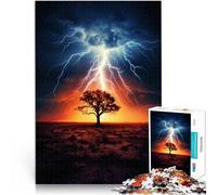 puzzle 1000 pezzi per adulti Skyline della città dei fulmini Gioco di famiglia antistress sfida difficile per la decorazione della casa 38x26cm